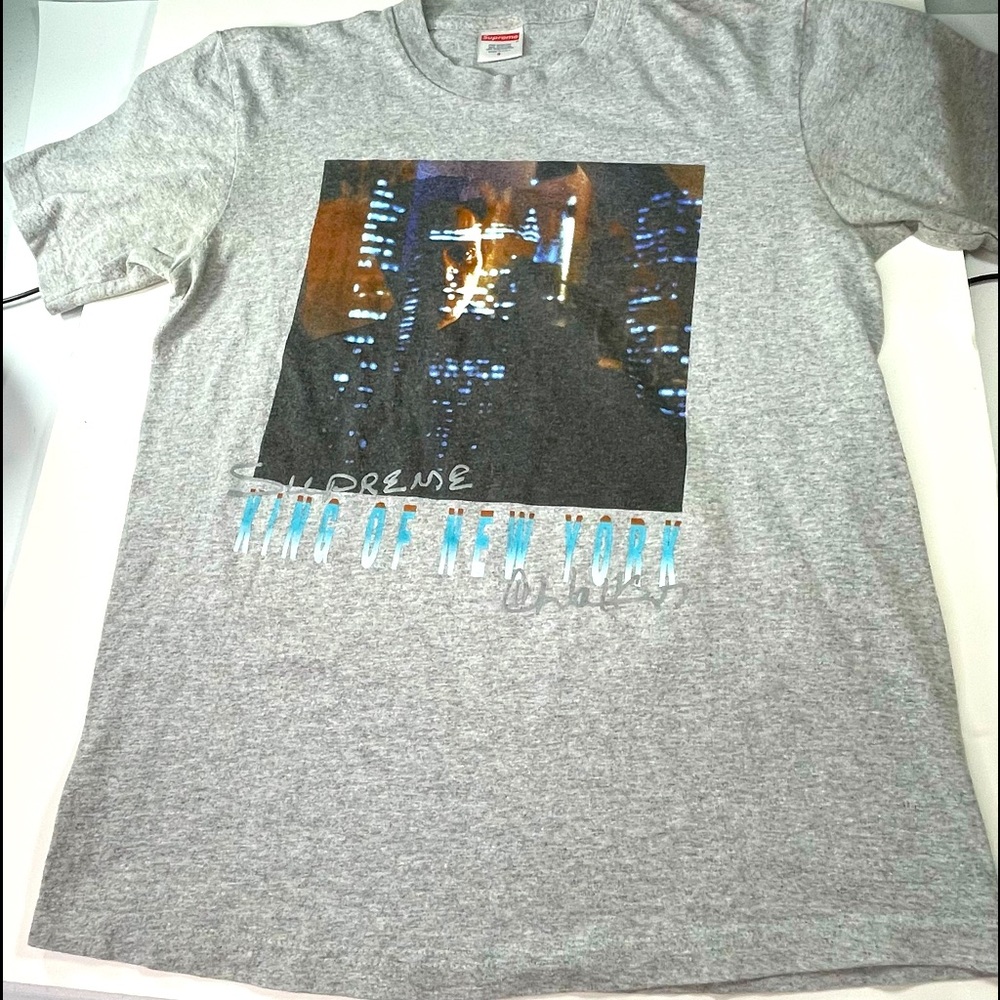 Supreme Grey Mens Small Size King of New York Tee Shirt Christopher Walken